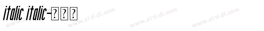 italic italic字体转换